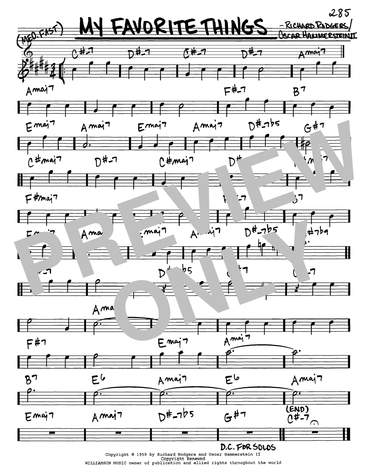 pdf john coltrane my favorite things sheet music